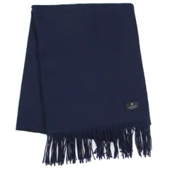 LANVIN ランバン ストール ショール マフラー ネイビー 紺 大判 フリンジ 無地 カシミヤ シンプル 大人 きれいめ 【レディース】のサムネイル