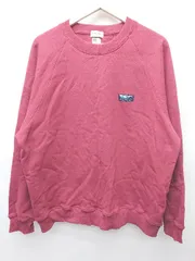 ◇ ⊇ THE CRAFT CREW PRODUCTS ザクラフトクルー 裏起毛 長袖 トレーナー サイズL レッド系 メンズ P  【1410160013847】