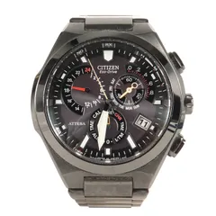 CITIZEN シチズン アテッサ エコドライブ チタン 電波ソーラー デイト クロノグラフ 腕時計 E610-T008739 ウォッチ クオーツ ブラック 黒 ブランド ウォッチのサムネイル