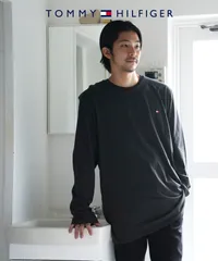 新品 未使用 並行輸入 TOMMY HILFIGER トミー ヒルフィガー TH COTTON CORE FLAG ロンT 510102【メール便】 ブラック
