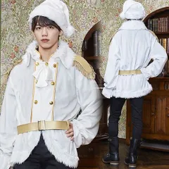 マニフィックノエル プリンスサンタ　　[メンズ サンタ コスプレ 王子様 ホワイト サンタクロース 白 ジャケット クリスマス コスチューム 衣装 かっこいい クール イベント]【_907558】