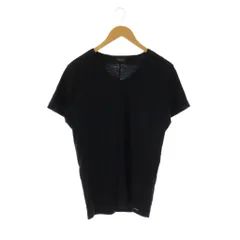 ディーゼル DIESEL Tシャツ カットソー Vネック 半袖 S 黒 /DF