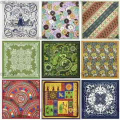 バンダナスカーフ綿100% 花柄 レトロ ヒップホップスタイル スクエア ヘッドバンド 女性と女の子へのギフト 新しいデザイン