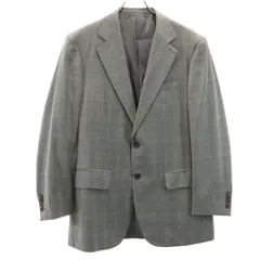 BURBERRY LONDON バーバリーロンドン 日本製 チェック柄 テーラードジャケット A5 グレー メンズ 古着