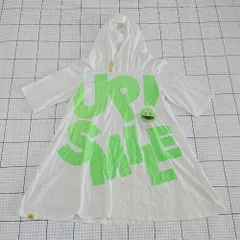 ◇ ⊂ UP SMILE アップスマイル オーバーデザイン 半袖 プルオーバー パーカー サイズF ホワイト系 メンズ E  【1509100070566】のサムネイル