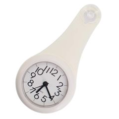 掛け時計 防水 静音 シャワーデジタルクロック ウォールクロック キッチン 防水クロック お風呂 家庭用 バスルーム時計 (白色)