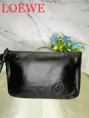 【ご予約者様アリ】⑦ LOEWE ロエベ クラッチバッグ セカンドバッグ カーフレザー ブラック 黒