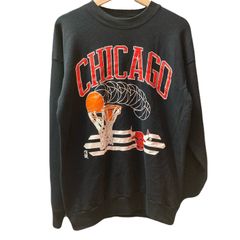 【海外規格XL】古着 90s Tultex スウェットシャツ NBA Chicago Bulls USA製