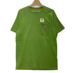 Carhart カーハート タグシール付 RELAXED FIT ポケットTシャツ 半袖 Tシャツ ワンポイント刺繡 グアテマラ製 Mサイズ ライトグリーン