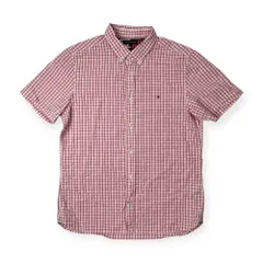 TOMMY HILFIGER トミーヒルフィガー チェック柄 シアサッカー BD 半袖シャツ サイズ L /ピンク/メンズ