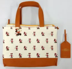 【中古】バッグ(キャラクター) ミッキーマウス＆ミニーマウス(キャメル) トートバッグ＆ラゲッジタグ 「ディズニー」 東京ディズニーランドホテル限定