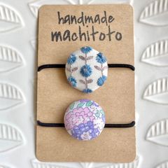 【小さめ2個セット】手刺繍ヘアゴム no.132