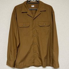 UNIQLO オーバーサイズワークシャツ シャツ　Mサイズ ブラウン　長袖