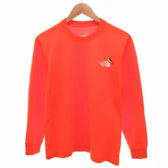 ザノースフェイス THE NORTH FACE ロングスリーブズーピッカーティー Tシャツ カットソー ロンT ロゴ プリント 鳥刺繍 長袖 NT32440 S オレンジ /HO● 0120