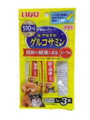 Ｎーアセチル　グルコサミン　ビーフ味　（１ｇ×３本入り）　２４個セット　いなば