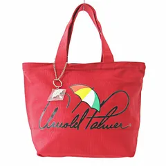 アーノルドパーマー Arnold Palmer トートバッグ ショルダーバッグ キャンバス ロゴプリント ロゴチャーム レッド 赤 0626 ●ECOのサムネイル