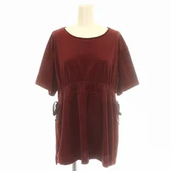シティ CITY ベロア ギャザー カットソー 半袖 Tシャツ F ボルドー /☆Gのサムネイル