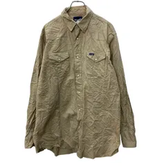 Wrangler 長袖 ウエスタンシャツ XLT ベージュ ラングラー ビッグサイズ スナップボタン 厚手 古着卸 アメリカ仕入 a704-5476