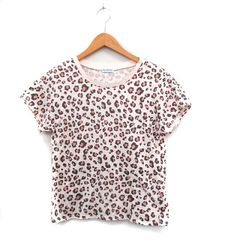 アンレクレ en recre カットソー Tシャツ 半袖 コットン ヒョウ柄 レオパード 1 ベージュ /KT4