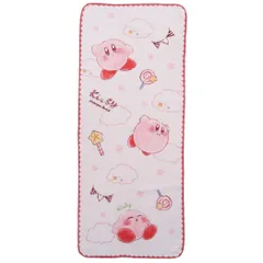 【メール便】フェイスタオル 星のカービィ ロングタオル コットンキャンディ 雲とカービィ nintendo 丸眞 34×80cm プレゼント 男の