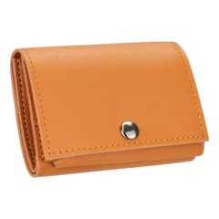 [FeasibleSite] ミニウォレット 超スリム設計 財布 コンパクト プレゼント メンズ 牛革 (ブラック×キャメル) [ブラック×キャメル]