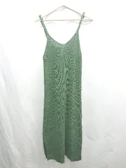 ◇ Θ RODEO CROWNS ロデオクラウンズ ニット ロング丈 ワンピース サイズF モスグリーン レディース E  【1502030032291】