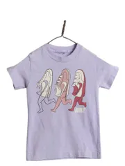 【お得なクーポン配布中!】 80s ナイキ プリント 半袖 Tシャツ キッズ ベビー 100cm 程/ イラスト グラフィック シューズ シングルステッチ カットソー パープル