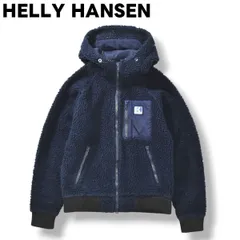 ヘリーハンセン HELLY HANSEN ファイバーパイル サーモフーディー パーカー フリースジャケット ボアジャケット L ネイビー レディース ♪