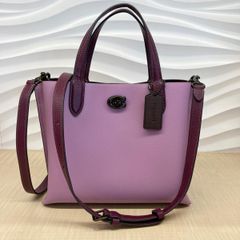 【中古】 COACH （コーチ） ｳｨﾛｳ ﾄｰﾄ 24 バッグ トートバッグ  Purple パープル C8561 used:A