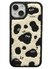 【迅速発送】Kunyehdo スマホケース iPhone 13 Pro Max ケース カバー 対応 iphoneケース ぬいぐるみ かわいい 乳牛柄 牛柄 アニマル柄 韓国 おしゃれ もこもこ ふわふわ キャラクター 刺繍 模様 お洒落 おしゃれ アニメ 可