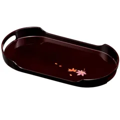 紀州塗り お盆 トレー 12寸 36.5cm幅 コーヒートレー 溜 錦春秋 金蒔絵 和風 和室 おしゃれ トレイ おぼん 日本製