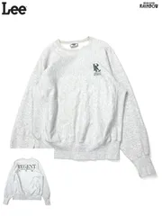 古着 90's Lee リー REGENT LAW アメリカ製 ロゴ バックプリント 長袖 スウェット トレーナー ライト グレー (ttu2510042)