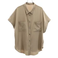 UNITED ARROWS GREEN LABEL RELAXING ユナイテッドアローズ グリーンレーベルリラクシング フレンチスリーブ シャツ アッシュブラウン レディース 古着