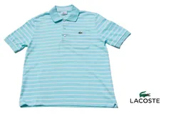 【中古】ラコステ｜LACOSTE｜胸ポケット付き鹿の子半袖ポロシャツ｜2