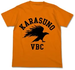 【新品・公式】ハイキュー!! Lサイズ 烏野高校排球部Tシャツ/ORANGE- 公式グッズ colleize