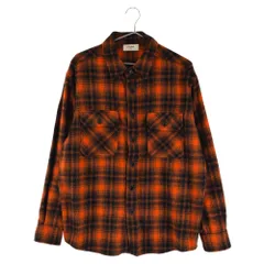 CELINE (セリーヌ) 22SS チェックルーズランバージャック長袖シャツ オレンジ/ブラック 2C574073Qのサムネイル