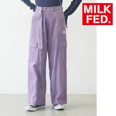 パンツ ミルクフェド MILKFED CORDUROY CARGO PANTS 103244031003 レディース カーゴパンツ  ボトムス ライトパープル 紫 パープル milkfed コーデュロイ ワイドパンツ 可愛い オシャレ ブランド 秋 冬 ボトム