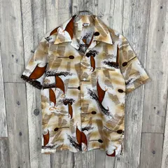 OLD Holo-Holo 80s ヴィンテージ 開襟 アロハシャツ M