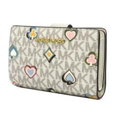 【新品】マイケルコース 35F5GTVF6U 財布 二つ折り財布 MICHAEL KORS JET SET TRAVEL MKシグネチャー トランプ ミディアム ウォレット アウトレット レディース