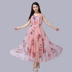 ☆ ピンク ☆ ワンピース 花柄 ワンピース 花柄 ノースリーブ ロングワンピース ロングワンピ ワンピ マキシワンピース リゾートワンピース リゾートワンピ マキシワンピ 花柄ワンピース 袖なし ハワイアン ベルト付き かわいい 可愛い リゾート 夏 ビーチ