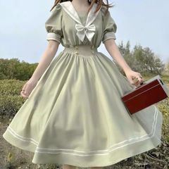 セーラー風 カジュアル シャツワンピース レトロ 上品 ガーリー zbyji818-15_1.jpg