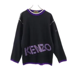 ケンゾー 90s オールド ゴルフ ウールブレンド 長袖 セーター ゴルフウェア 2 ブラック系 KENZO GOLF メンズ 【中古】  【231022】