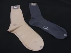 ■新品同様■ dunhill ダンヒル ソックス 靴下 表記サイズ 25.0cm 2点セット グレー系×ベージュ系 DH5420