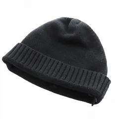 イザベルベネナート ISABEL BENENATO ニット帽 ニットキャップ ビーニー 帽子 カシミヤ 黒 ブラック /AN40 ■OF