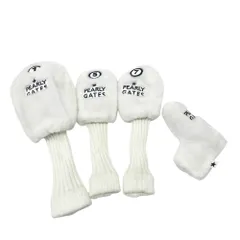 PEARLY GATES パーリーゲイツ  ボアヘッドカバー 4点セット 星に願いを ホワイト系 DR FW×2 PT [240101434031] ゴルフウェア ストスト