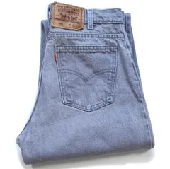 90s USA製 Levi'sリーバイス 550 先染め グレー デニムパンツ W31 L34★15 オールド ビンテージ ジーンズ テーパード ワイド