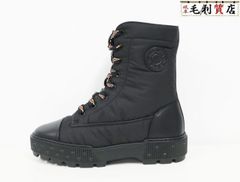 エルメス HERMES ショートブーツ フレッシュ 黒 サイズ37 24cm  H232064Z 02355 キルティングパラシュートファブリック 未使用 【中古】靴 ブーツ