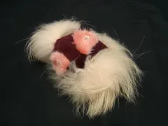 ■美品■ FENDI フェンディ バッグバグズ モンスター ファー キーホルダー キーリング チャーム ベージュ系×マルチカラー FM3138