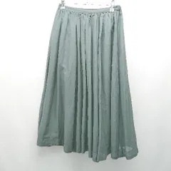 ◇ URBAN RESEARCH ROSSO バックウエストゴム 裏地あり ロング フレア スカート サイズFree グリーン レディース E  【1310050035594】