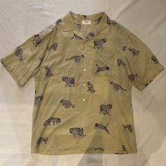 CELINE セリーヌ 22SS Hawaiian Layon Shirt 半袖 シャツ 2C730362Q ベージュ系 size:37【代官山A07】